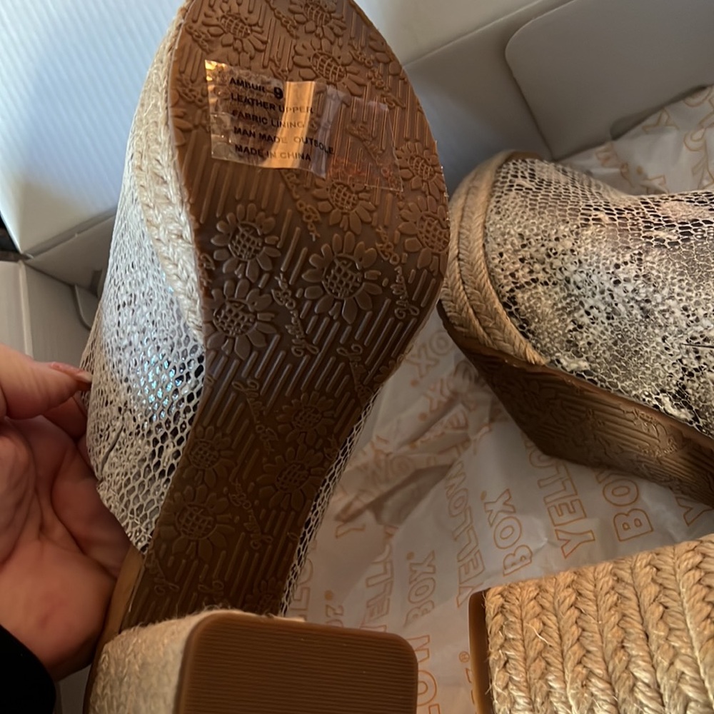 Yellowbox Ambur padded platform espadrilles snakeskin print - Picture 5 of 6
